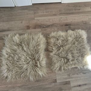 Two real Mongolian Tibetan Lamb Fur